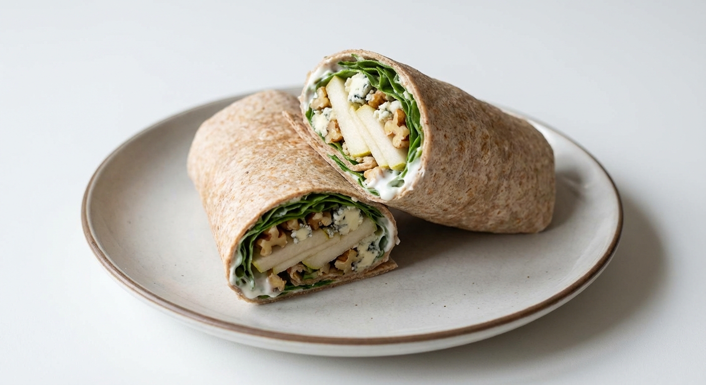 Wrap z Gorgonzolą, Gruszką i Orzechami