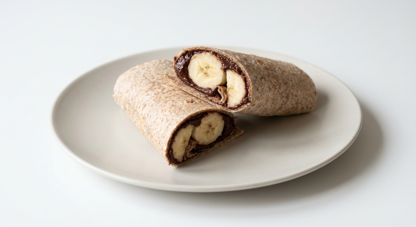 Pełnoziarnisty Wrap z Bananem i Kakao