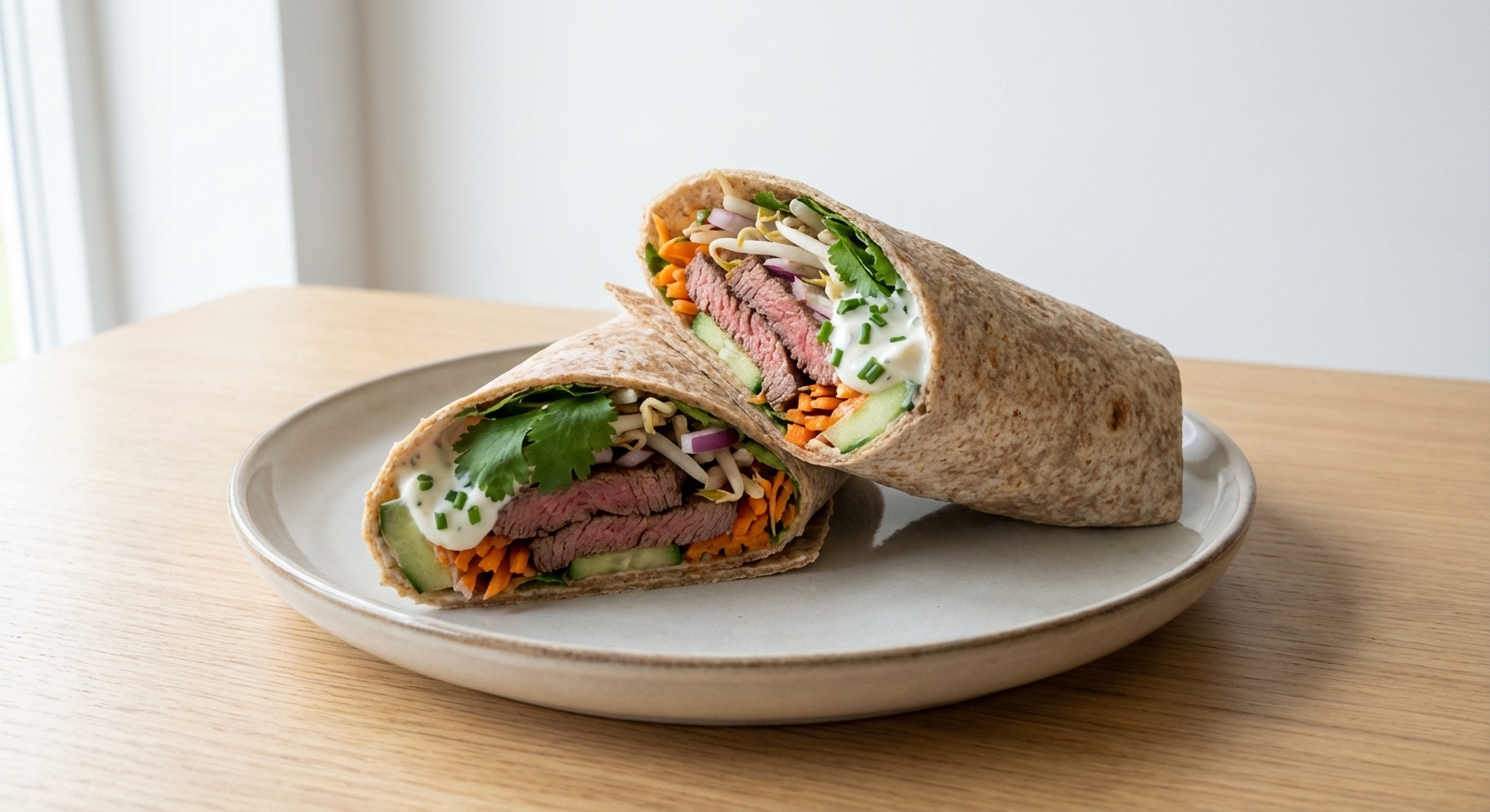 Wołowina, Miód i Warzywa w Wrapie