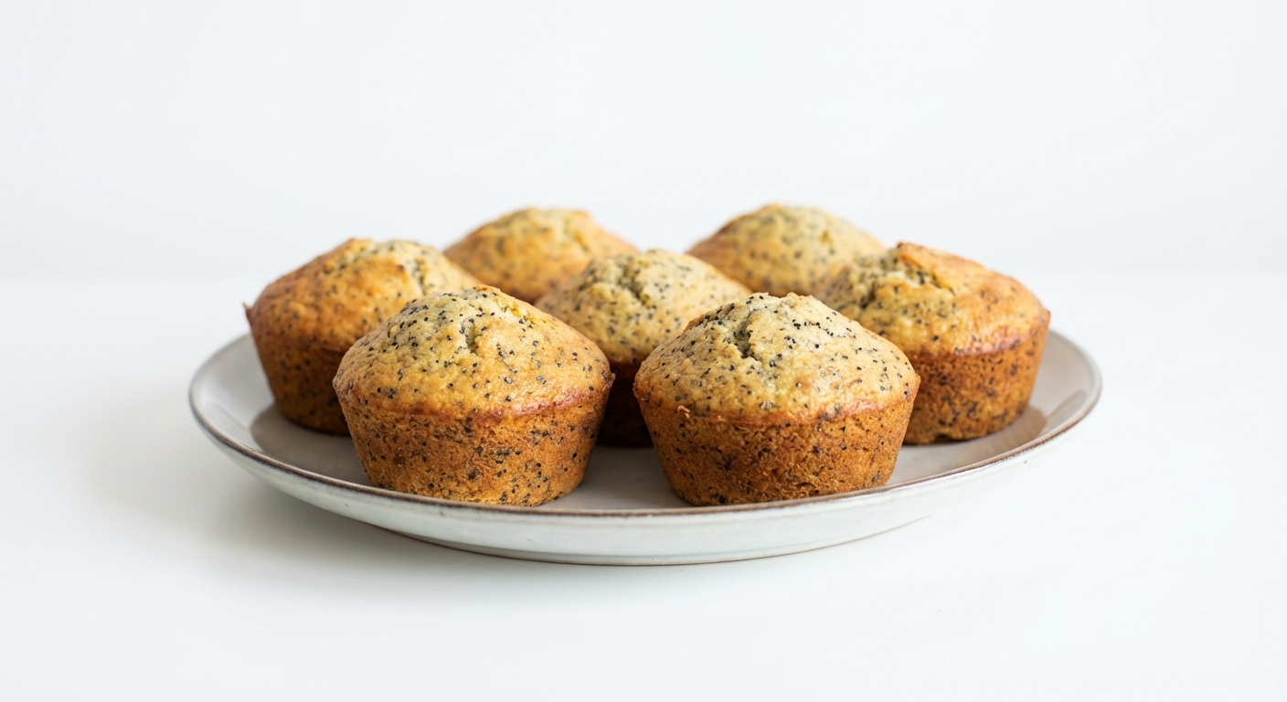 Migdałowe Muffiny Cytrynowo-Makowe z Miodem