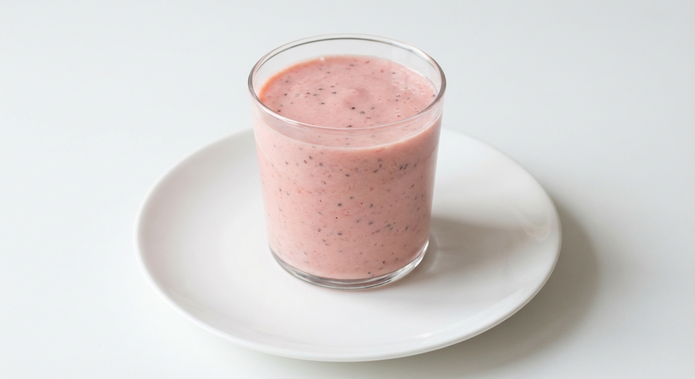 Truskawkowo-bananowe smoothie z chia i miodem