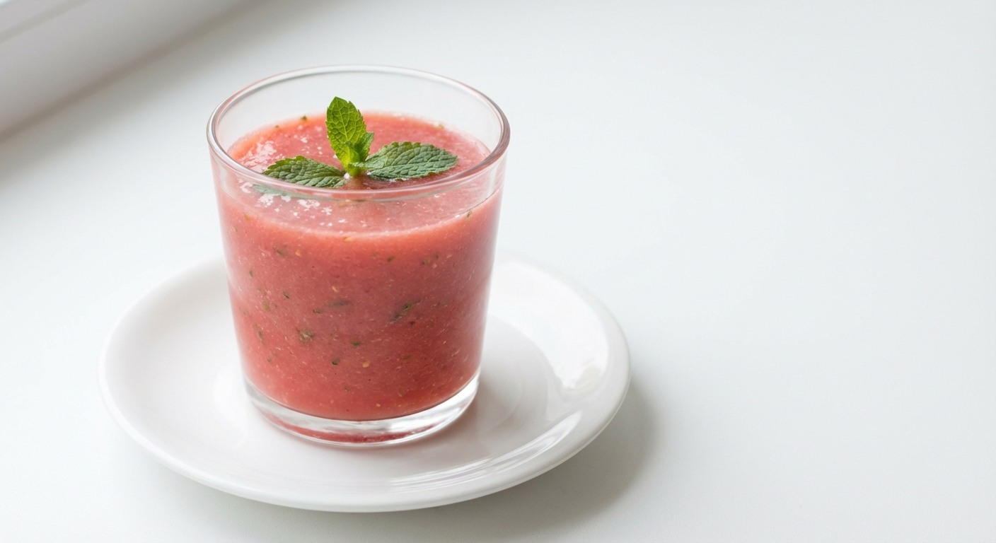 Orzeźwiające smoothie arbuzowo-truskawkowe z miętą