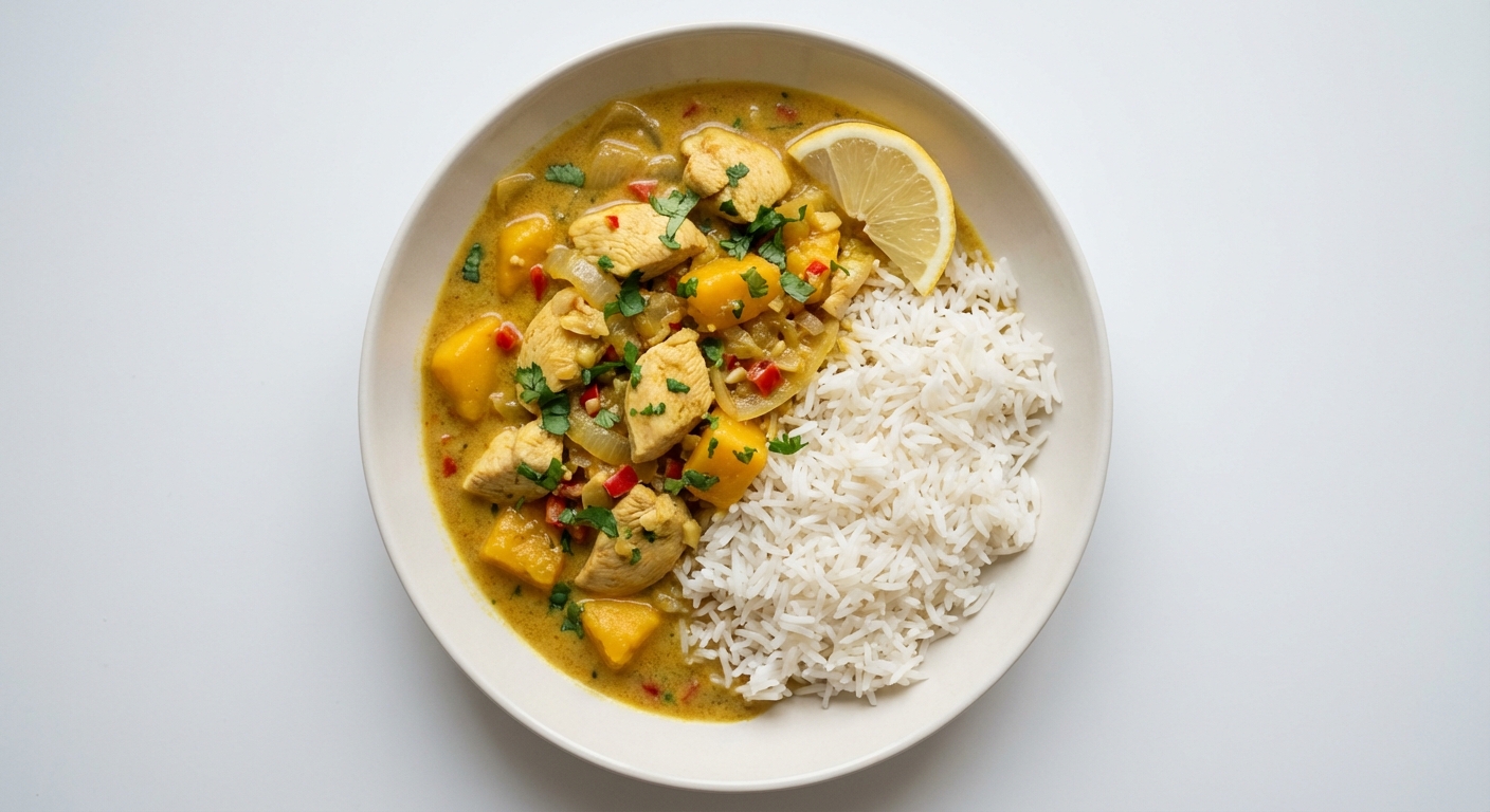 Kurczak Curry z Mango i Kokosem
