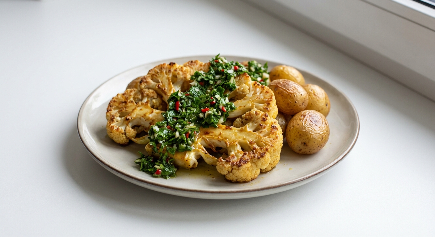 Kalafior z Chimichurri i Ziemniakami
