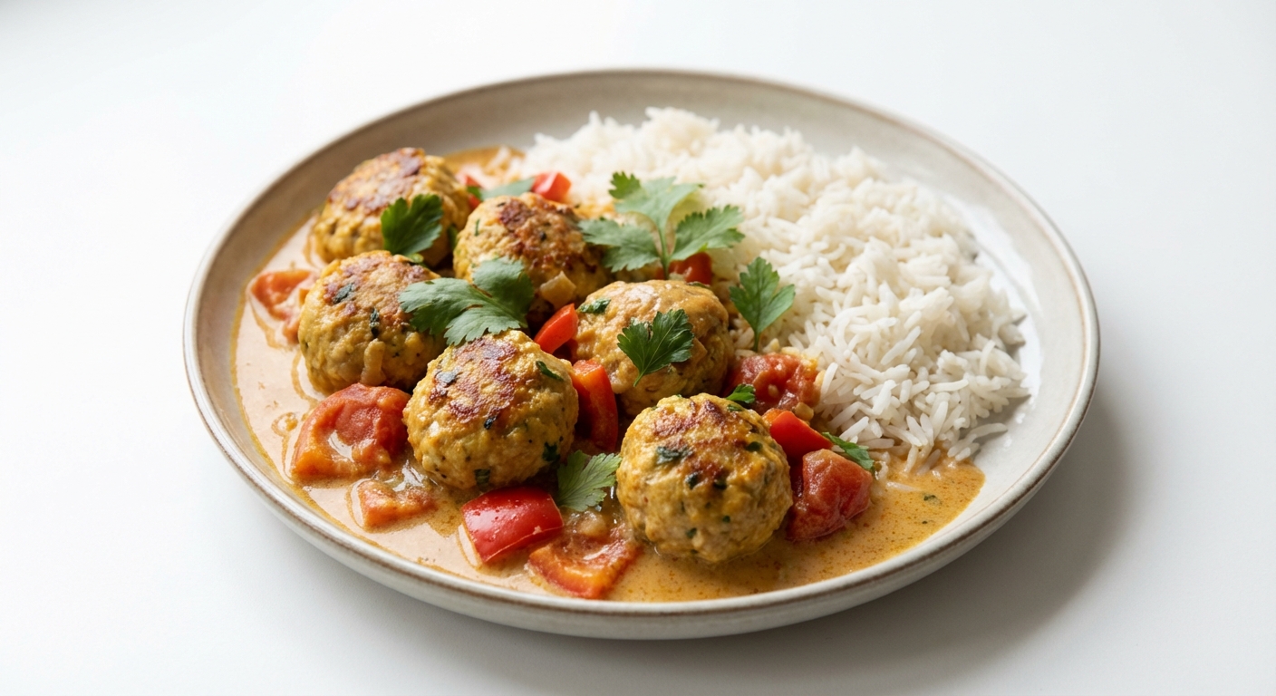 Pulpety z Indyka w Curry Kokosowym