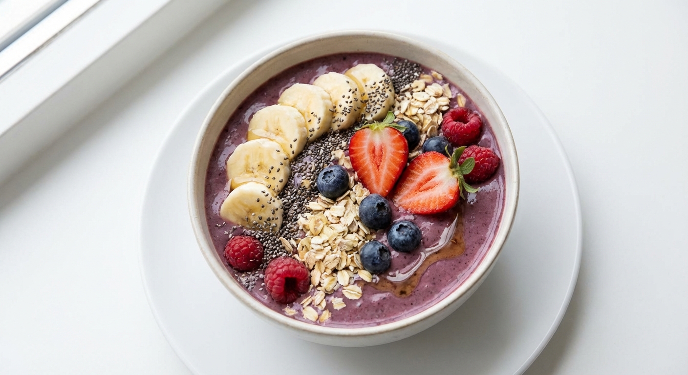 Acai Bowl z Miodem i Owocami