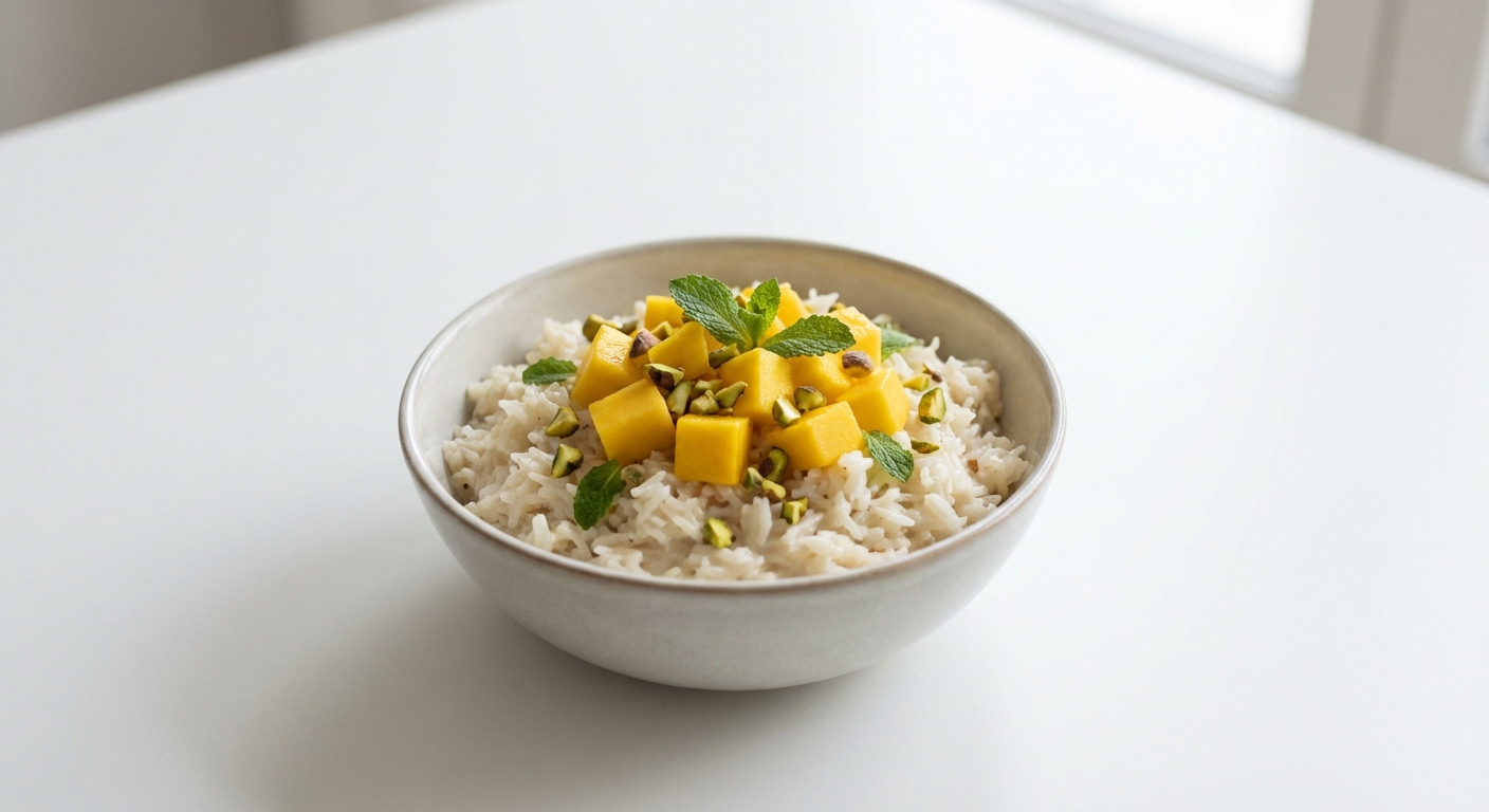 Ryż Basmati z Mango, Pistacjami i Mleczkiem Kokosowym