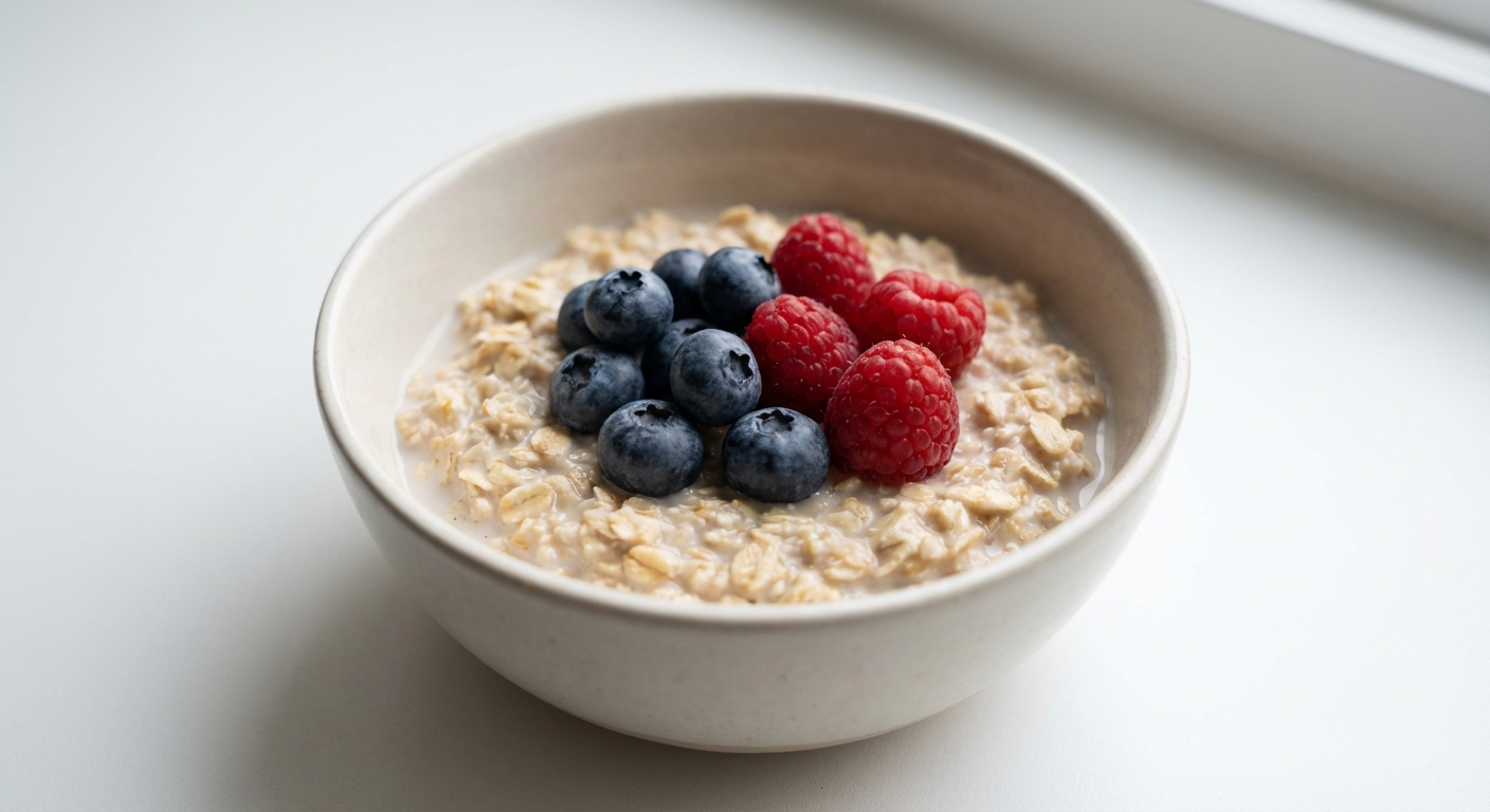 Nocna owsianka z miodem i owocami