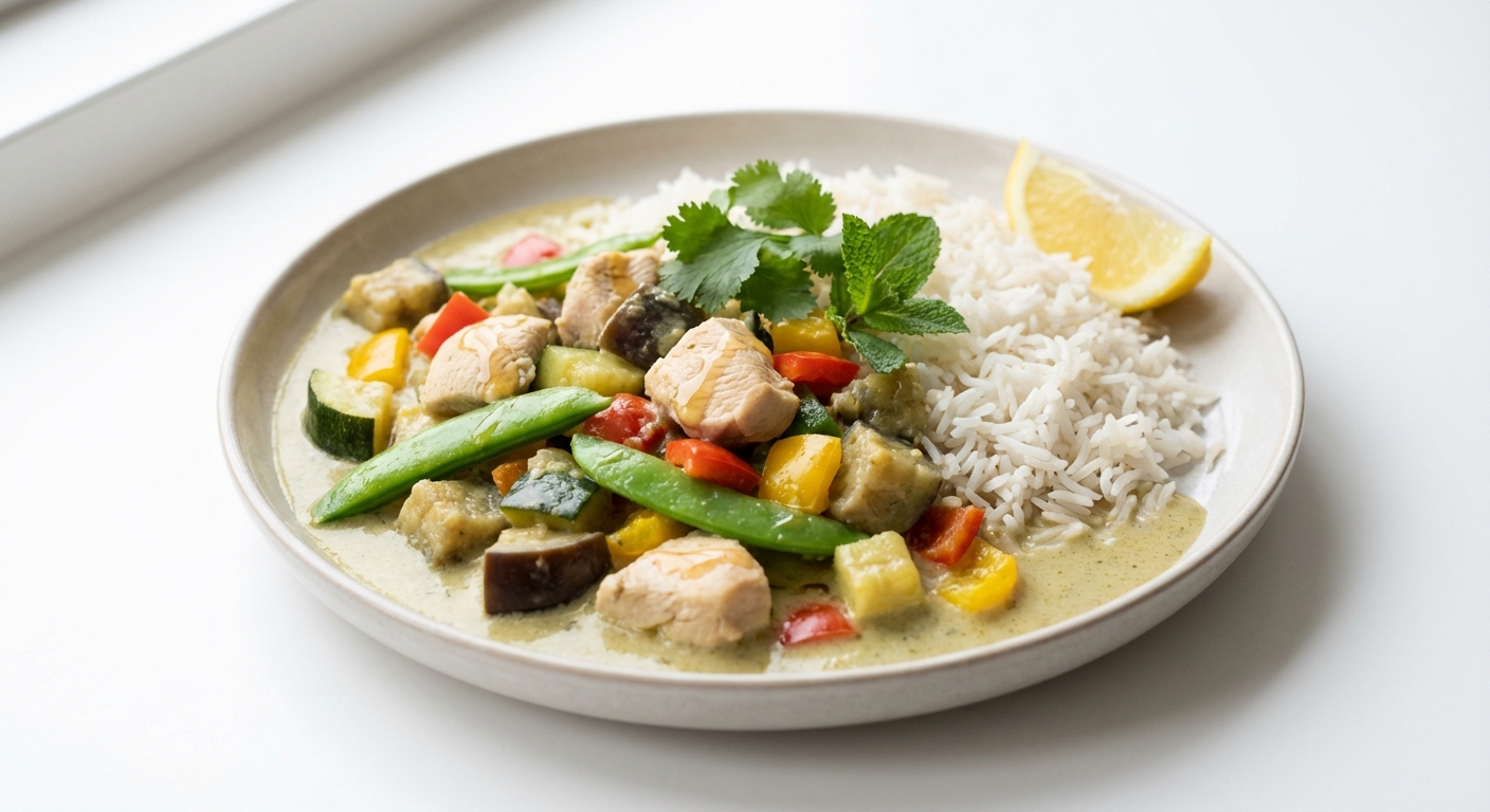 Tajskie Curry z Kurczakiem, Miodem i Warzywami