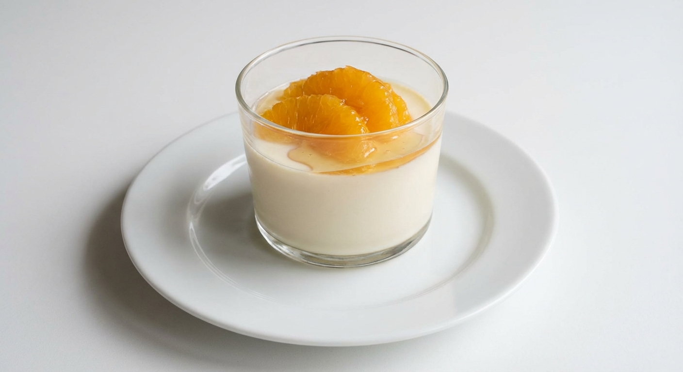 Mleczna Panna Cotta z Miodem i Pomarańczą