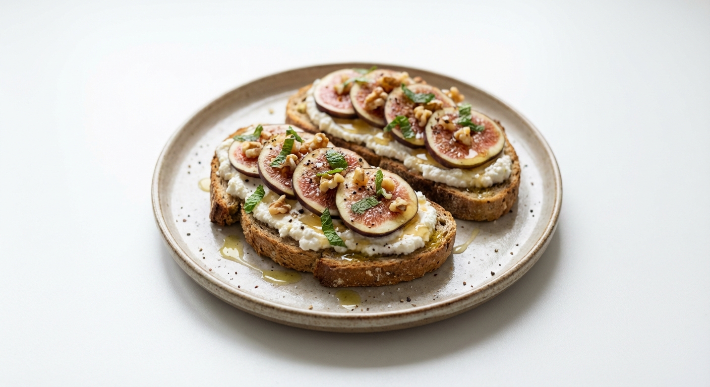 Bruschetta z Ricottą, Figami i Miodem