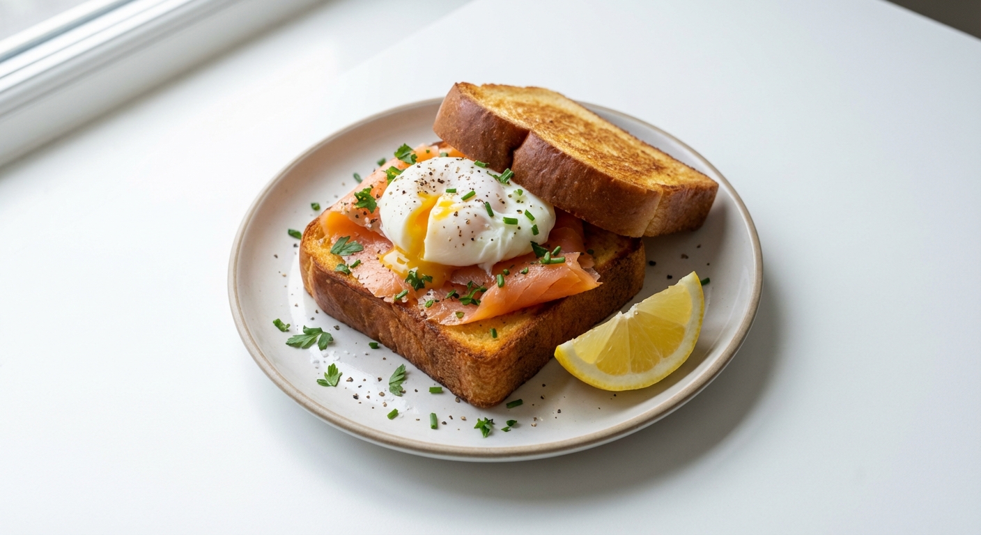 Brioche z Łososiem i Jajkiem