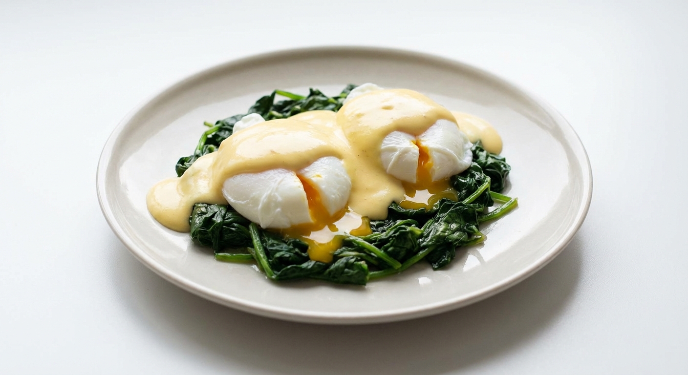 Jajka, Szpinak i Sos Holenderski