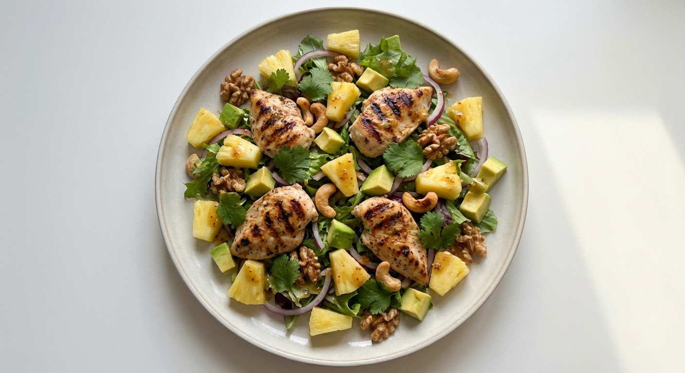 Sałatka z Kurczaka, Ananasa i Awokado