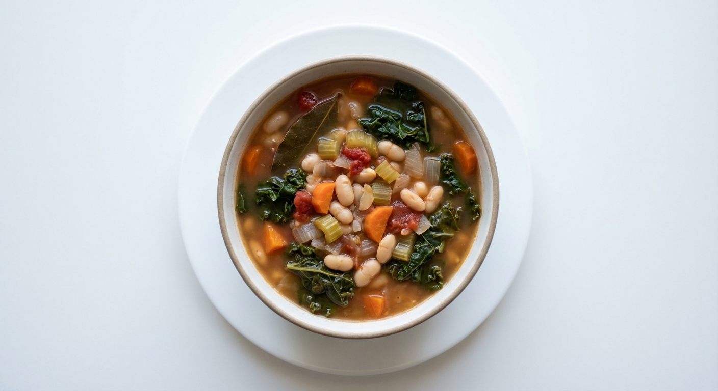 Zupa Toskańska z Białej Fasoli i Jarmużu