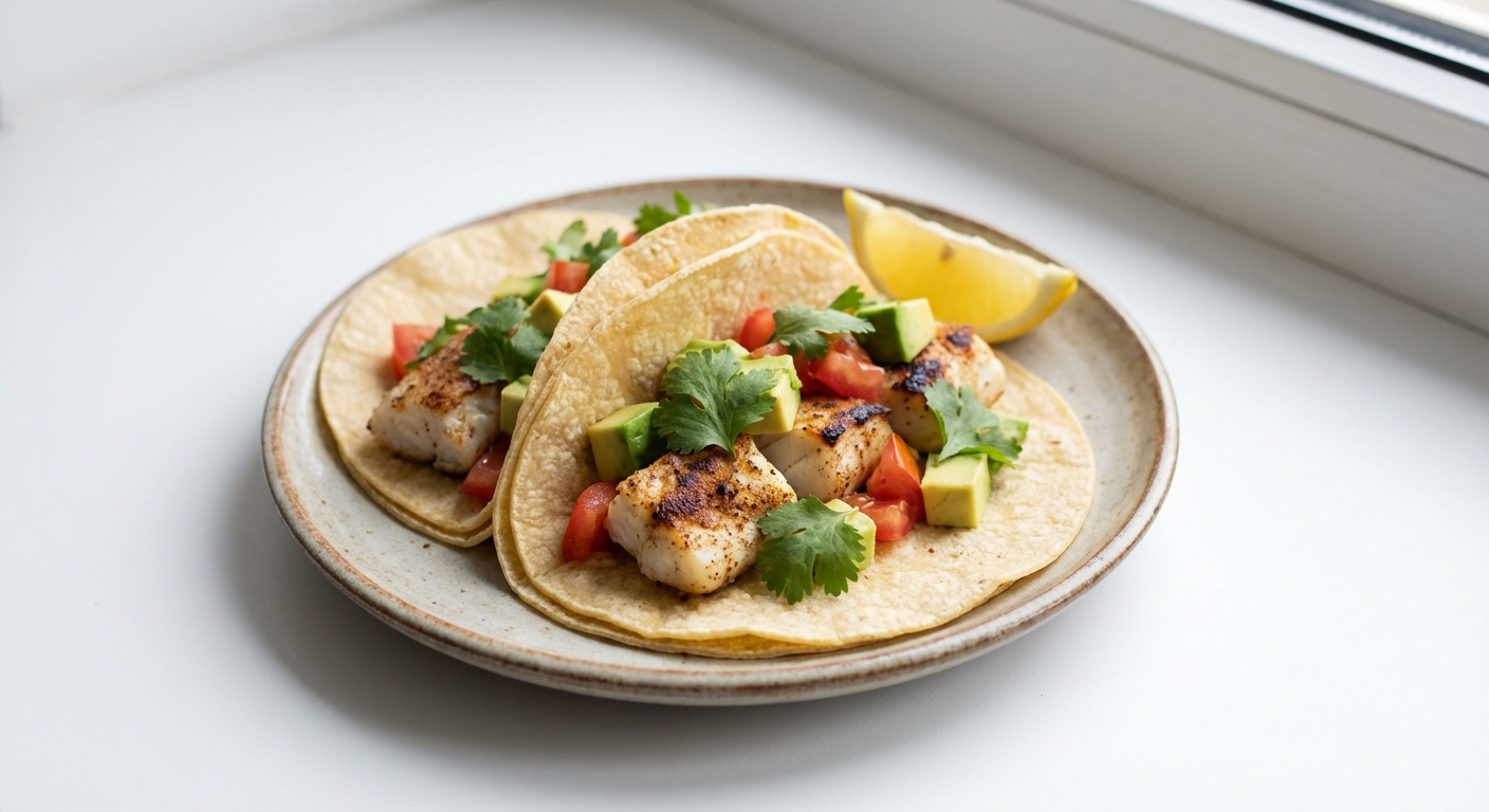 Tacos z Dorsza, Awokado i Kolendry