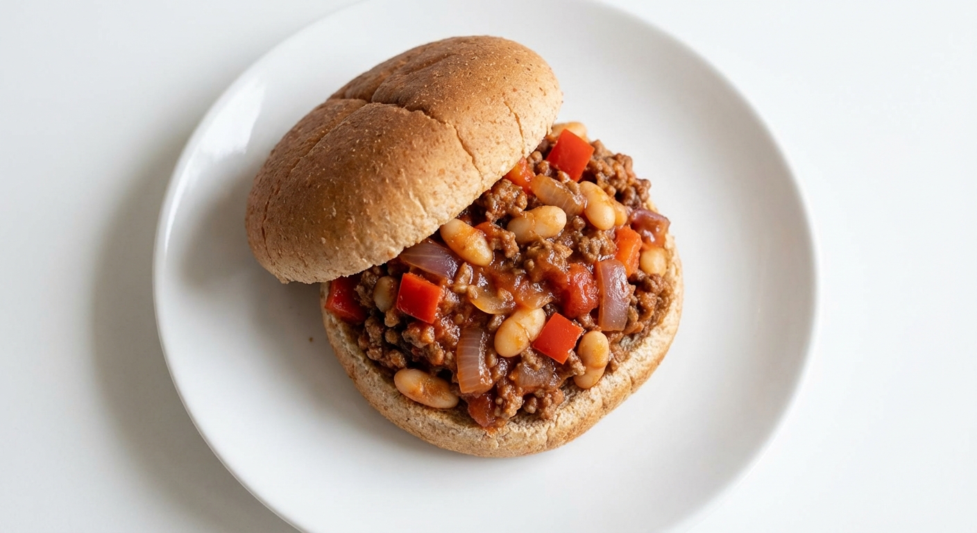 Sloppy Joe z wołowiną z Wołowiną i Fasolą