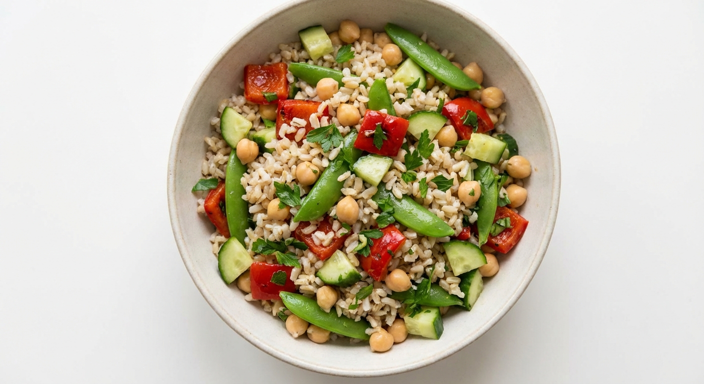 Sałatka z Ryżu, Ciecierzycy i Papryki