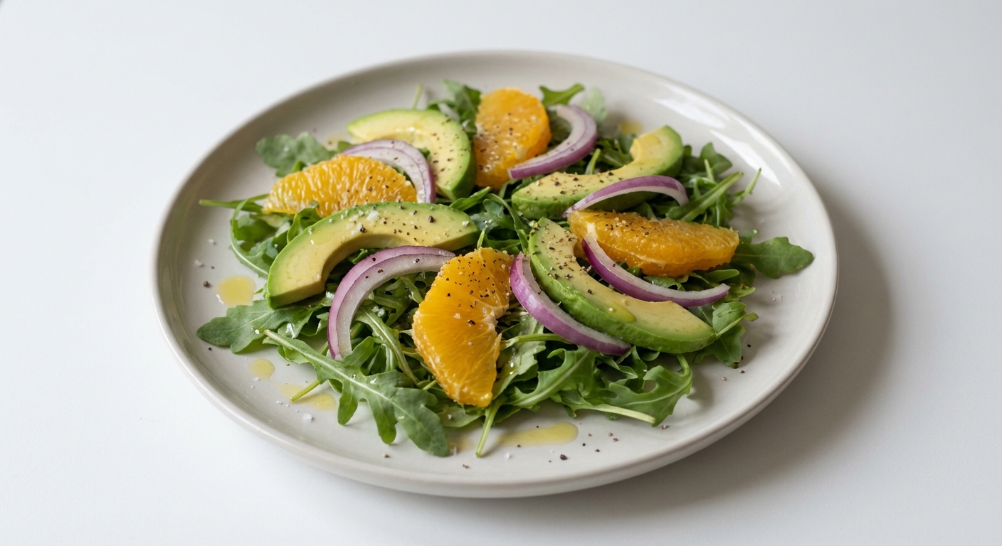 Sałatka z Rukoli, Awokado i Pomarańczy