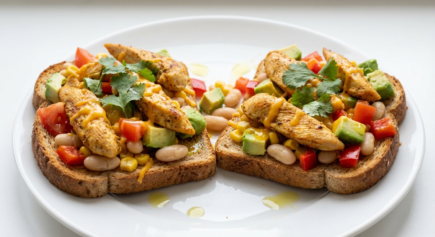 Razowe Tosty z Kurczakiem i Awokado