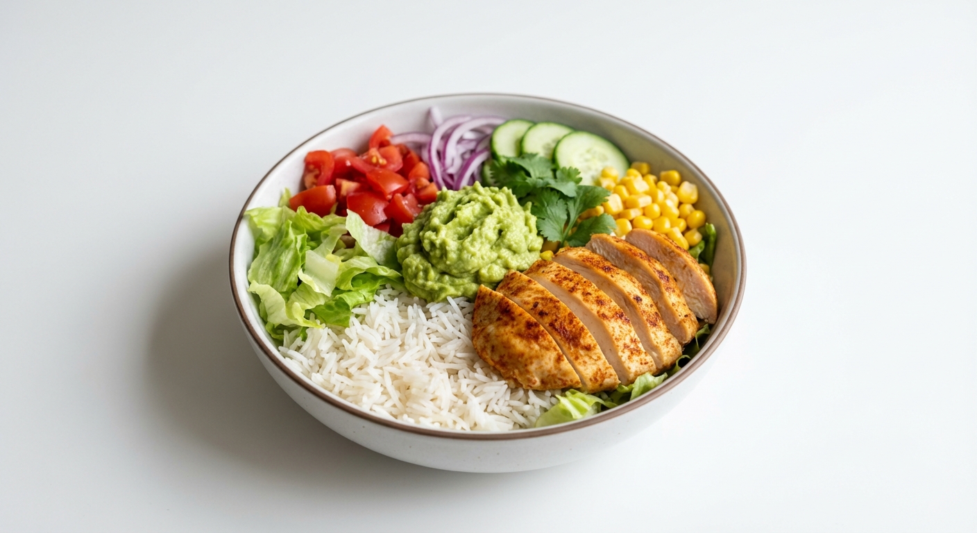 Bowl z Ryżem, Kurczakiem i Awokado