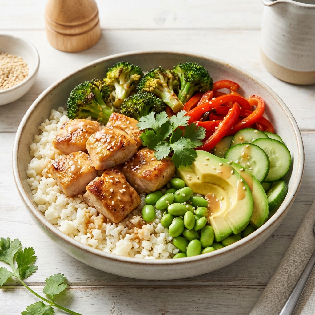 Bowl z Kurczakiem, Kalafiorem i Warzywami