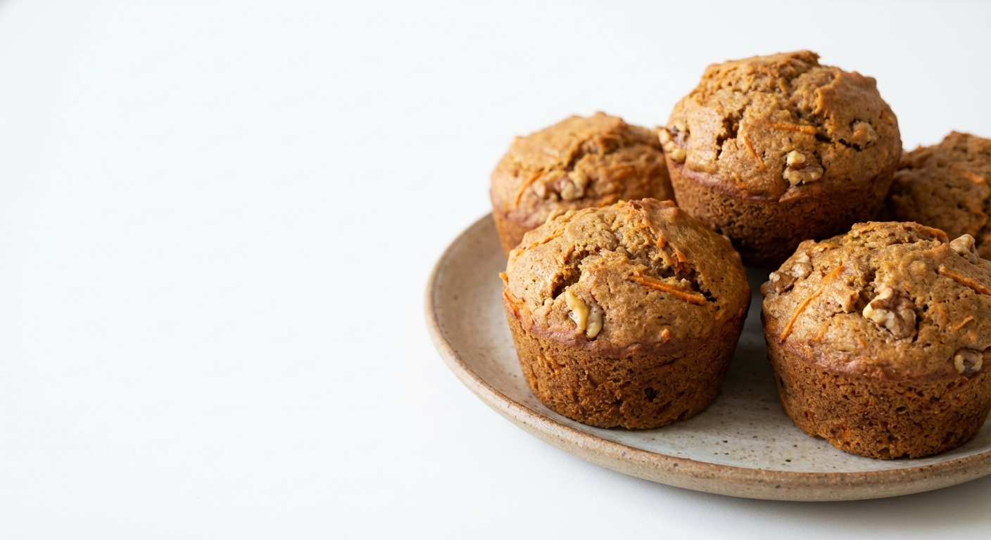 Muffiny pełnoziarniste z marchewką i miodem