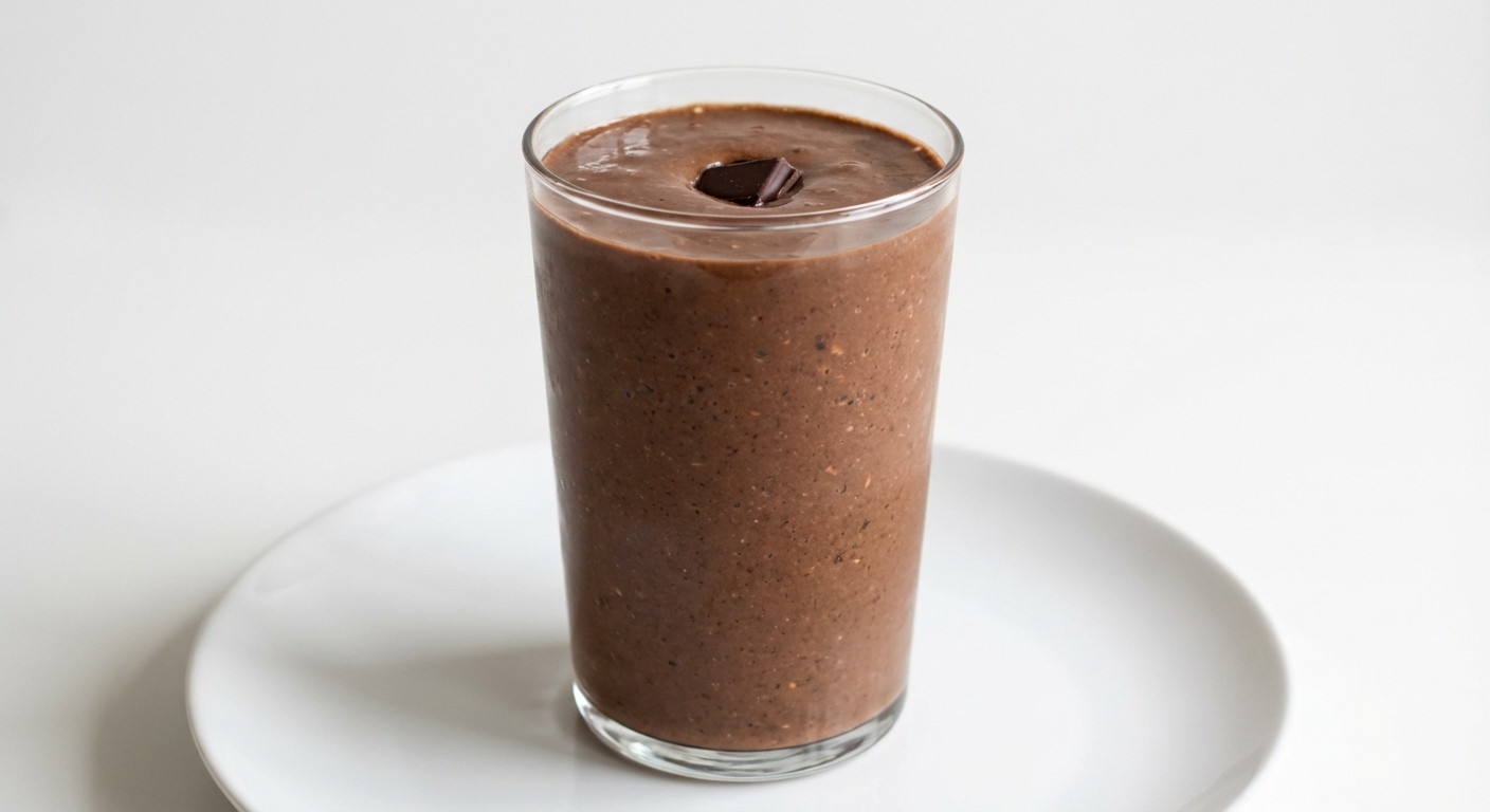 Czekoladowo-bananowy smoothie proteinowy z orzechami