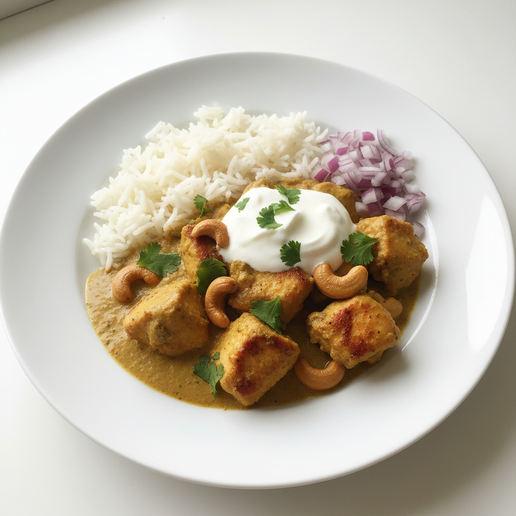 Kurczak Curry z Nerkowcami i Jogurtem