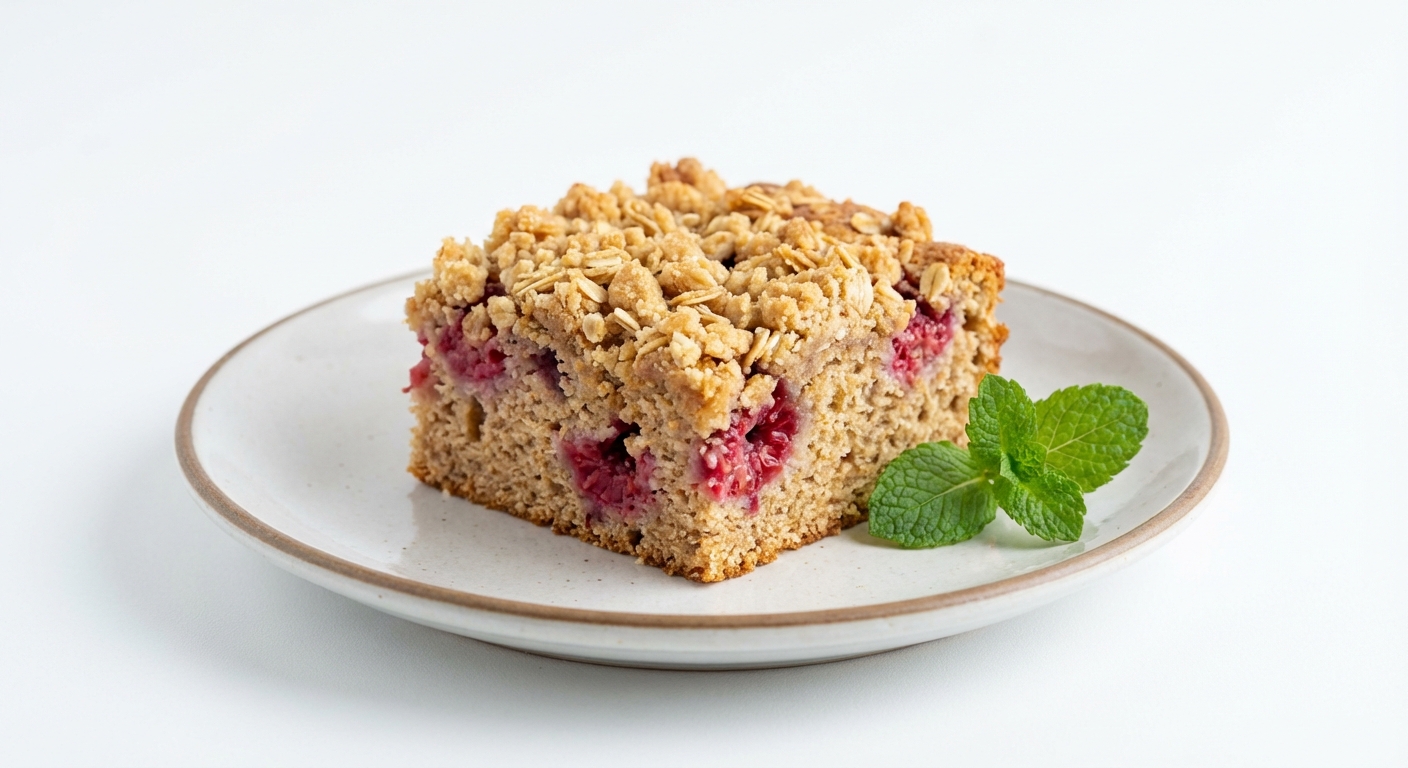 Malinowe ciasto z jogurtem i kruszonką