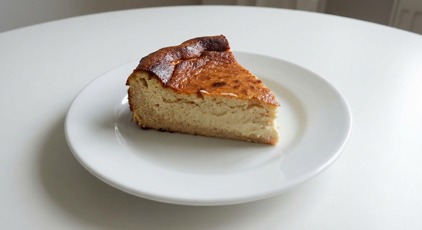 Miodowy Sernik Baskijski z Twarogu