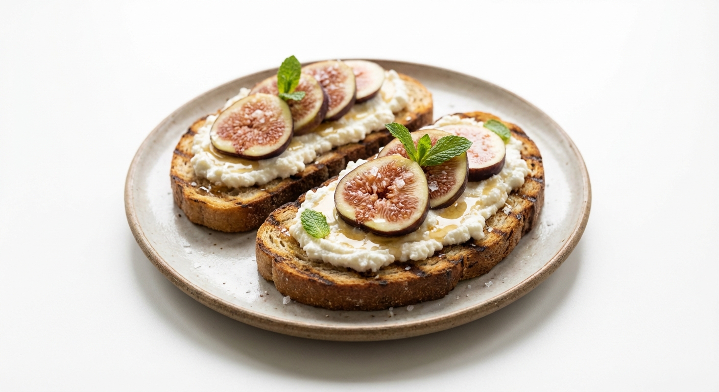 Żytnie Tosty z Ricottą, Figami i Miodem