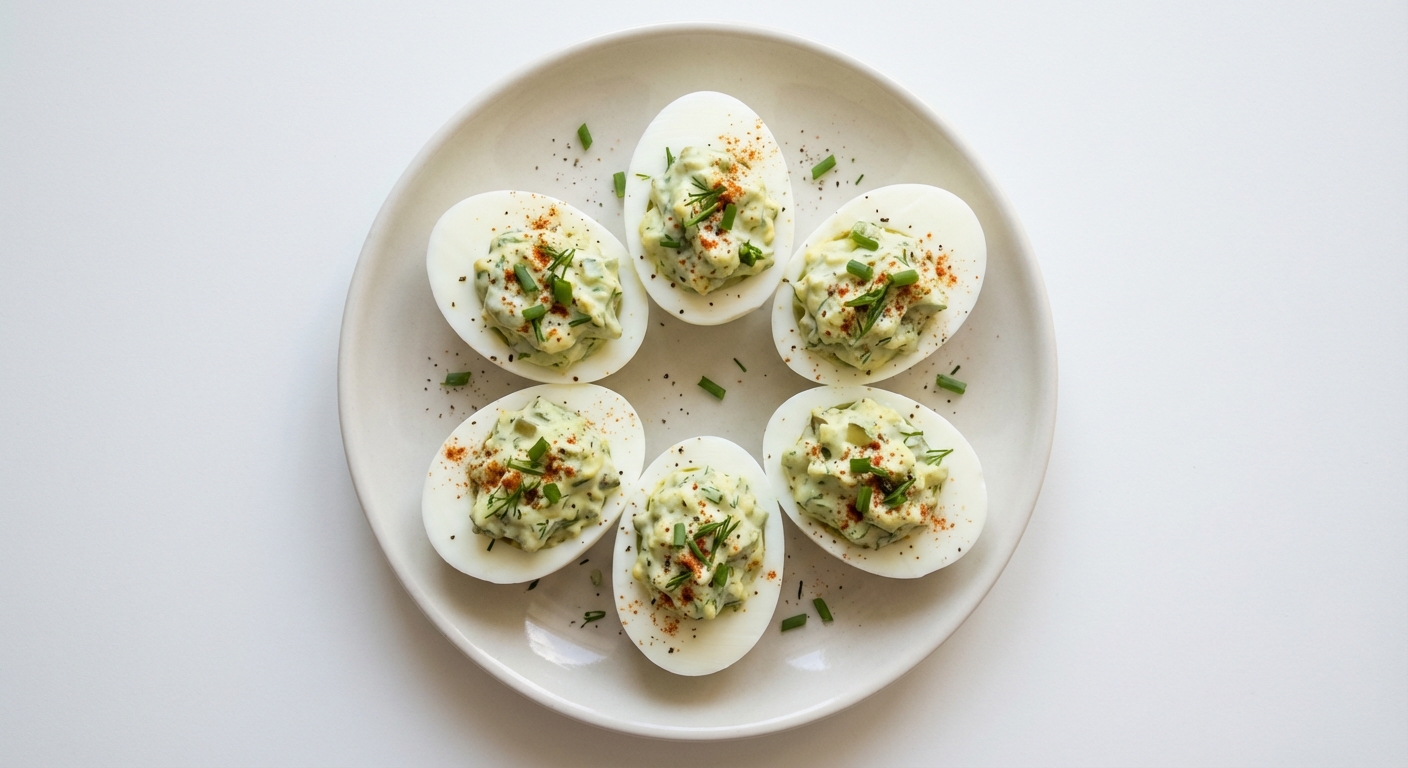 Jajka z Jogurtem, Ogórkiem i Szczypiorkiem