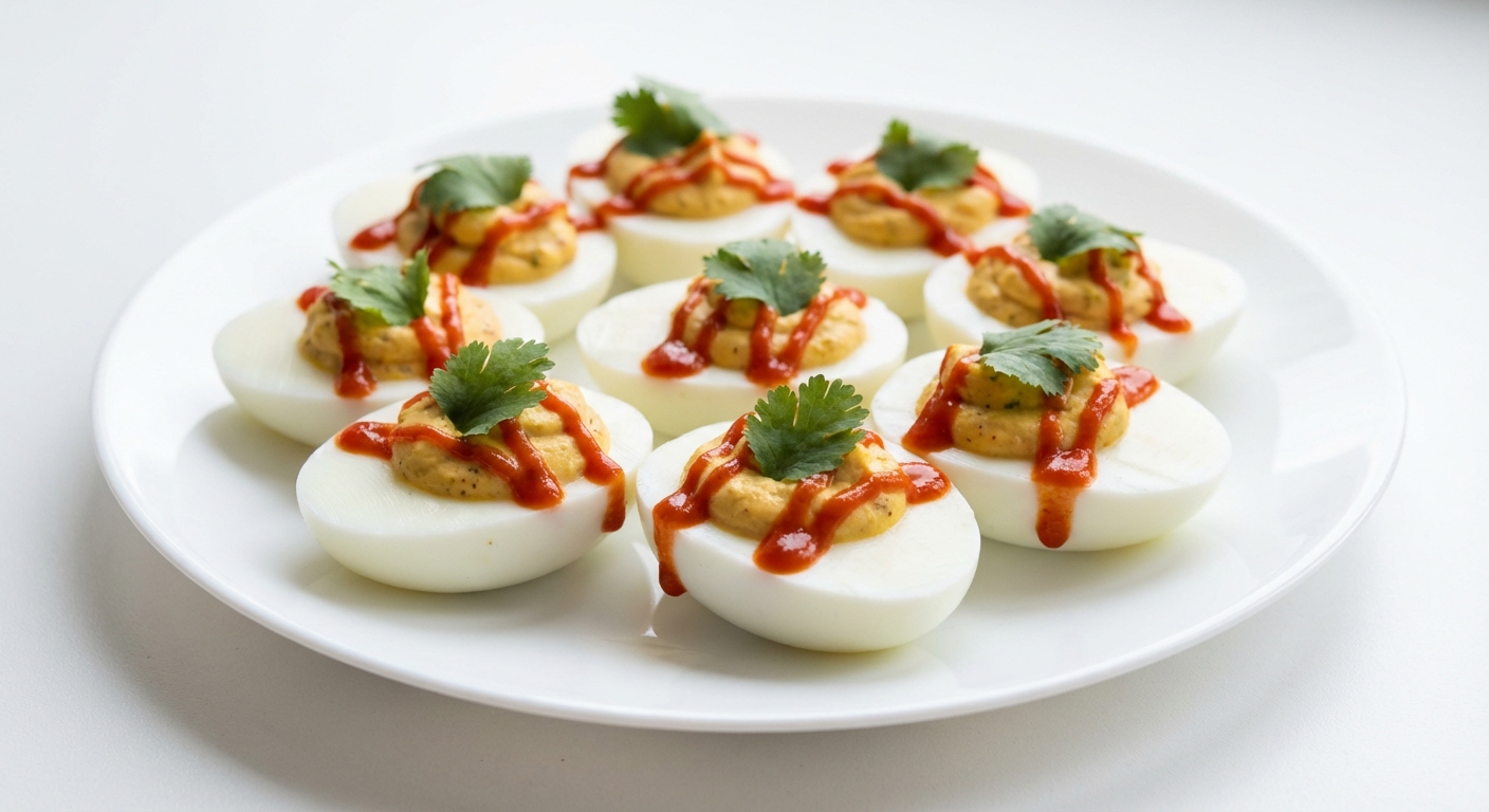 Pikantne Jajka z Kolendrą i Srirachą