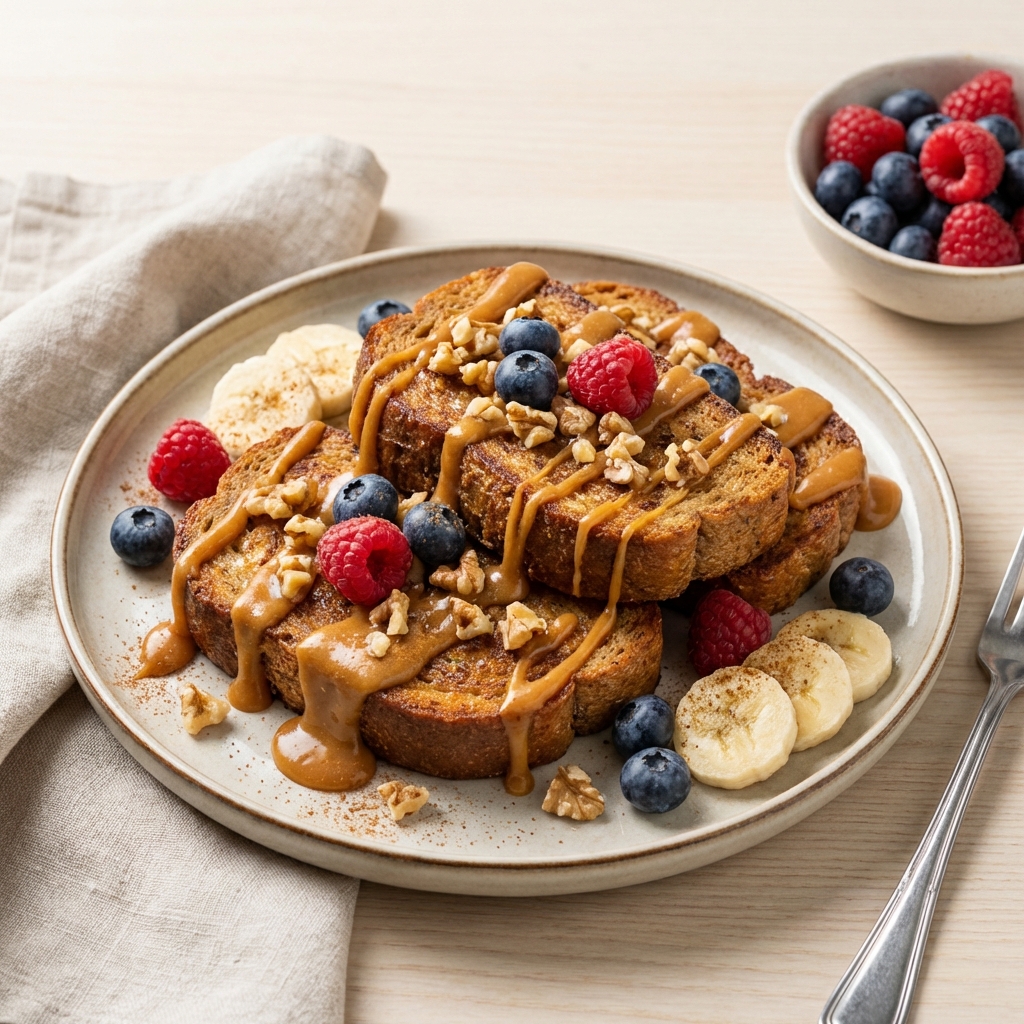 Żytnie Tosty Francuskie z Miodem i Orzechami