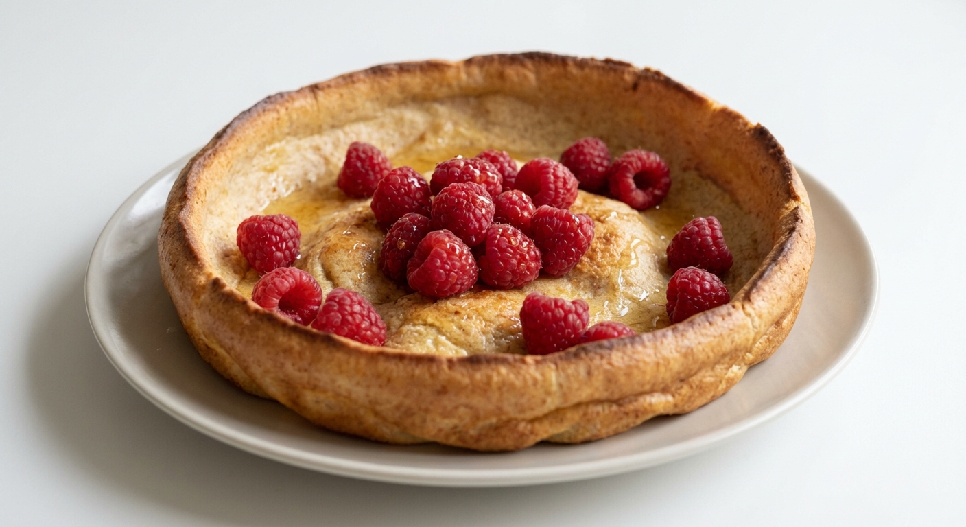 Dutch Baby z Malinami i Miodem