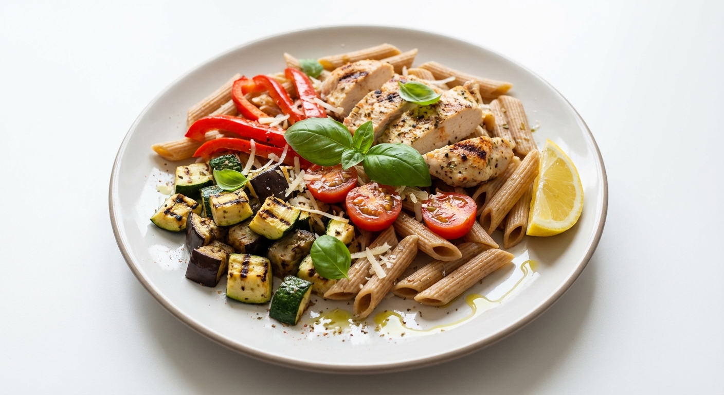 Penne z kurczakiem i warzywami