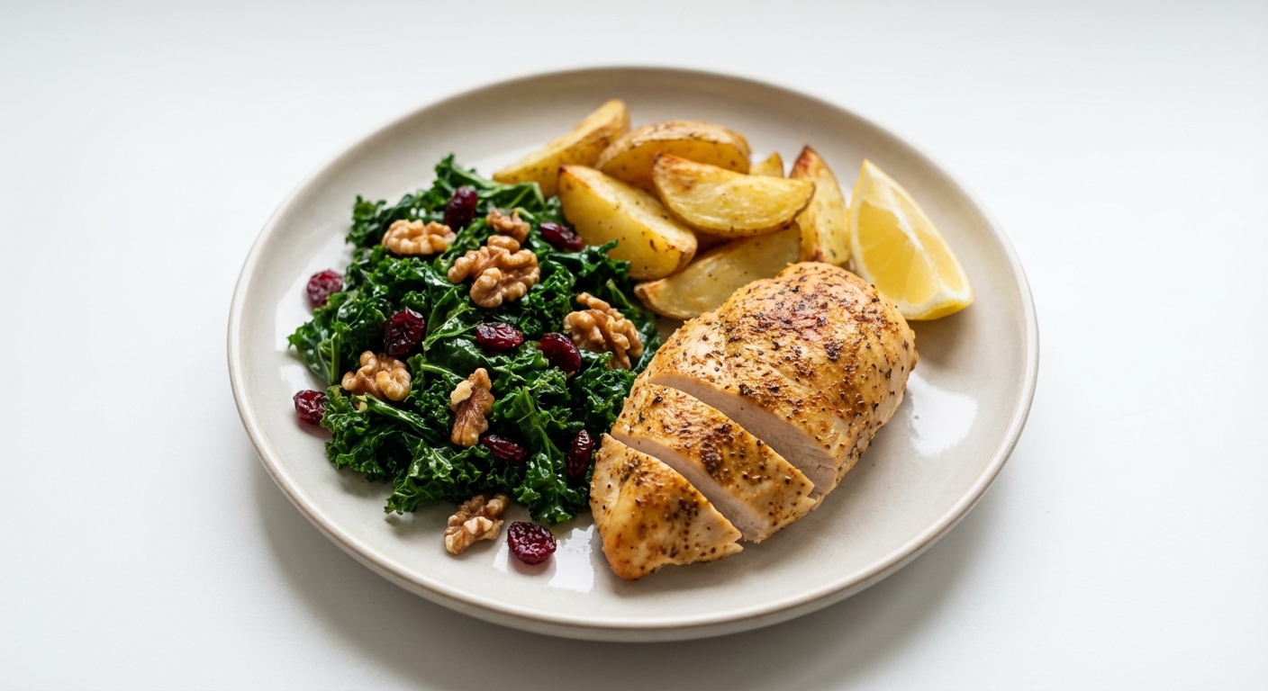 Indyk, Ziemniaki, Jarmuż z Orzechami