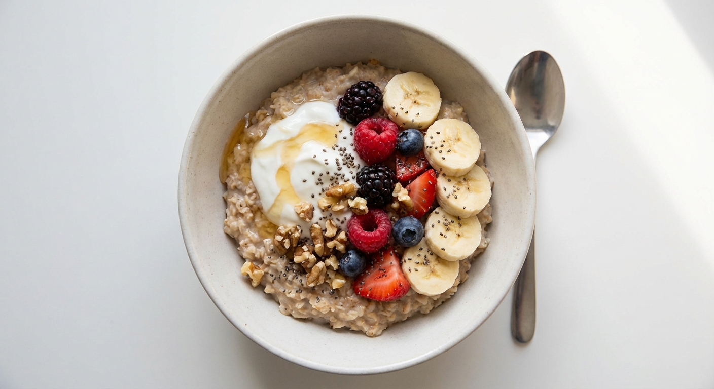 Owsianka z Jagodami, Orzechami i Miodem