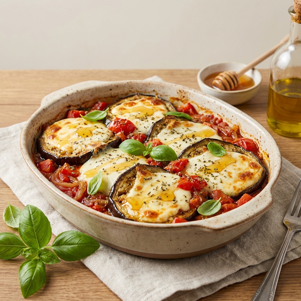 Zapiekanka z Bakłażana, Mozzarelli i Miodu