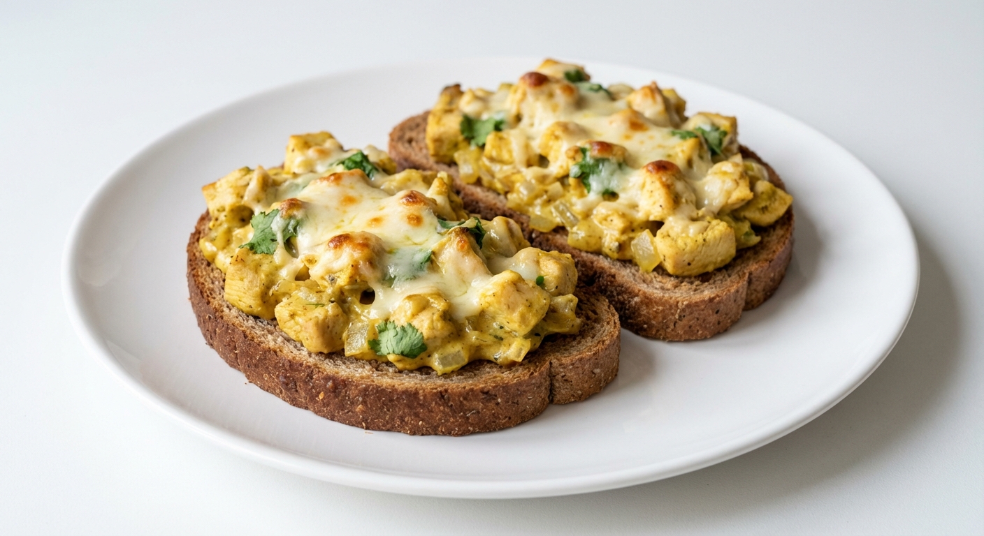 Razowe Zapiekanki z Kurczakiem Curry