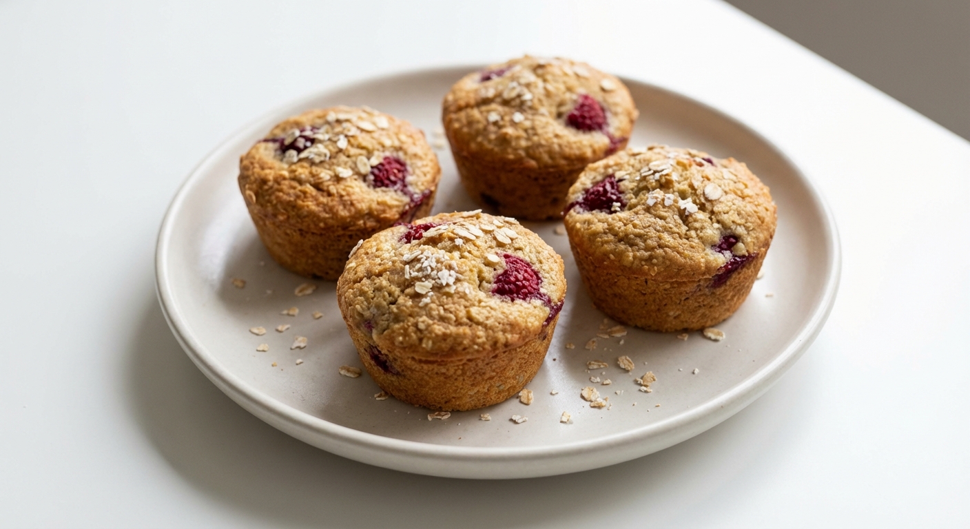 Migdałowe Muffiny z Malinami i Miodem