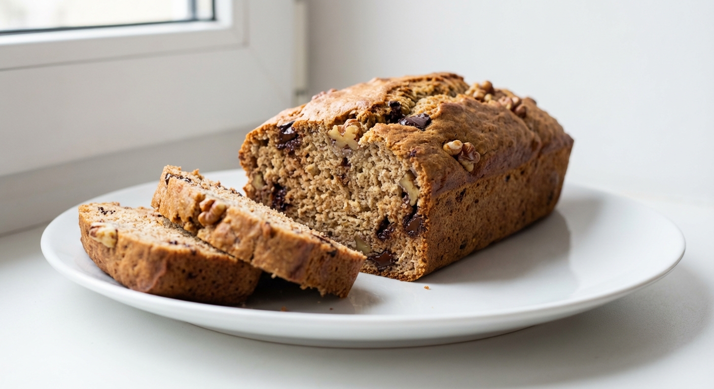 Pełnoziarnisty Chlebek Bananowy z Orzechami