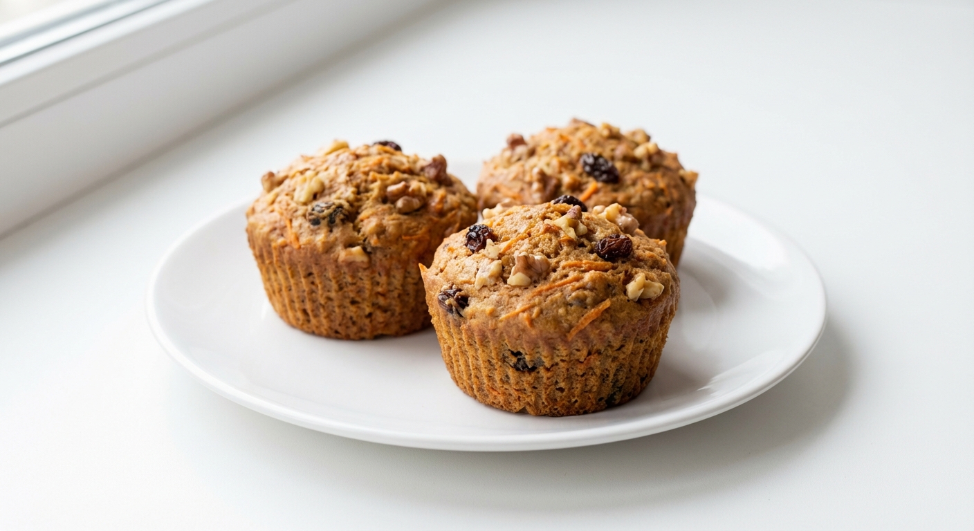 Marchewkowe Muffiny z Miodem i Orzechami