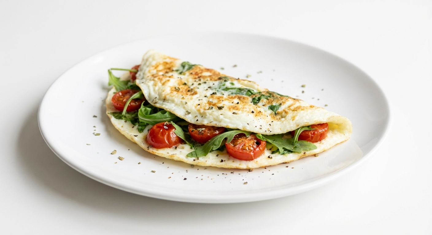 Omlet z Białek, Rukoli i Pomidorów