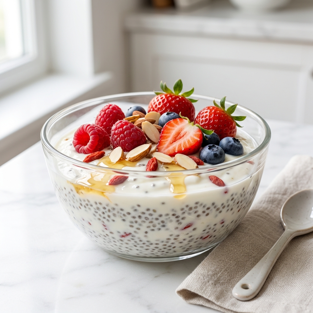 Jogurt z Chia, Goji i Owocami