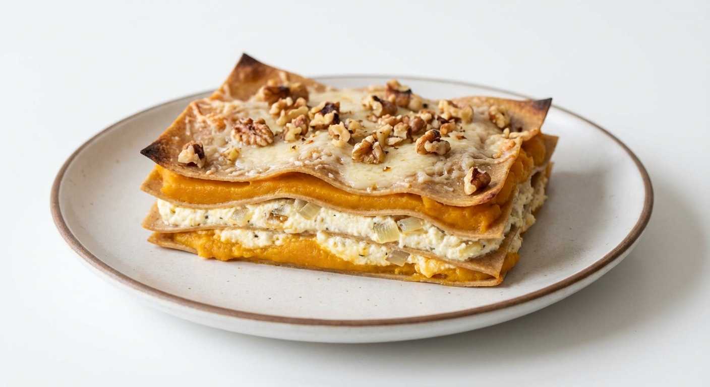 Lasagne z Dyni, Ricotty i Orzechów