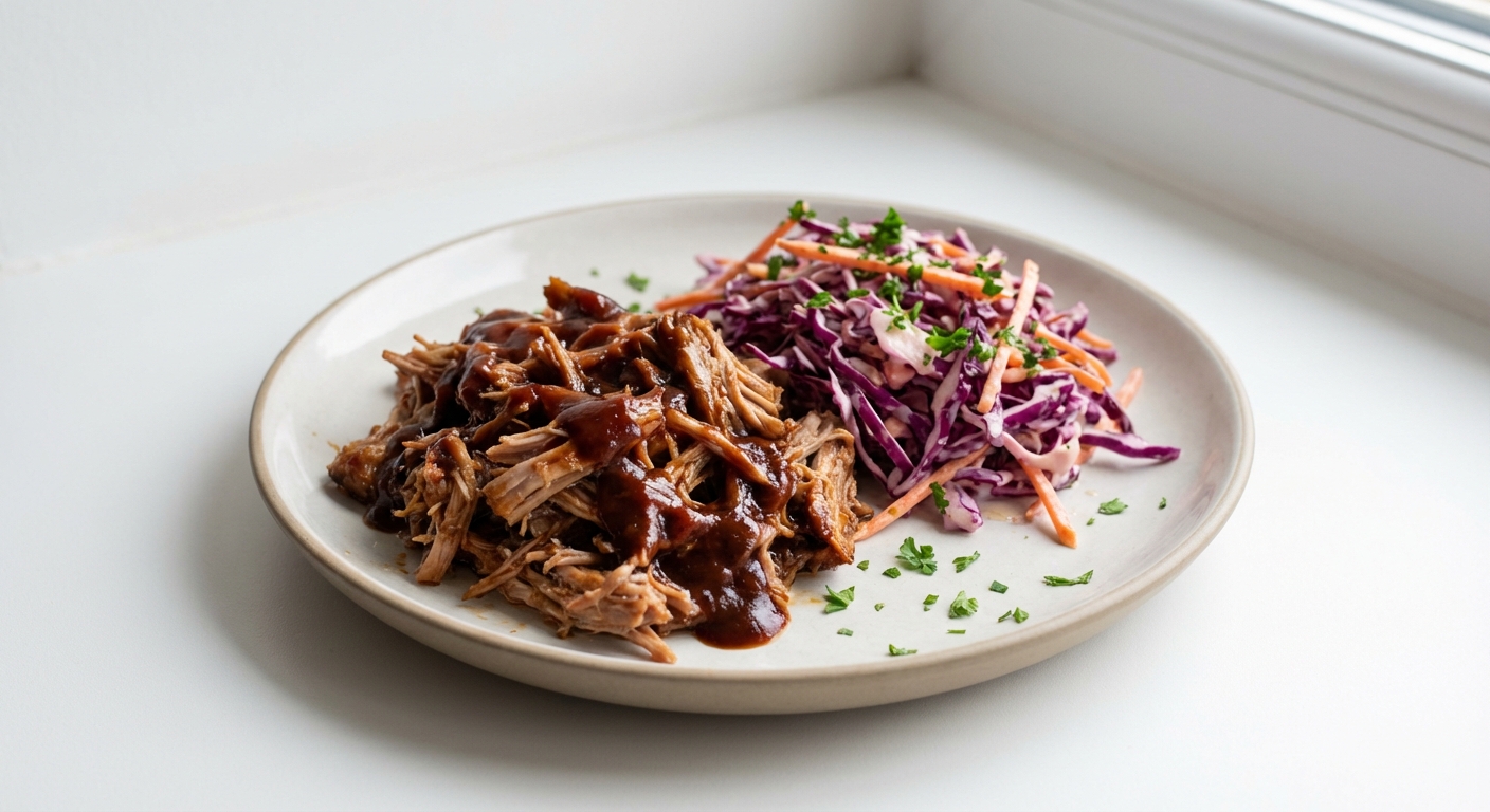 Szarpana Wieprzowina BBQ z Miodem i Colesławem