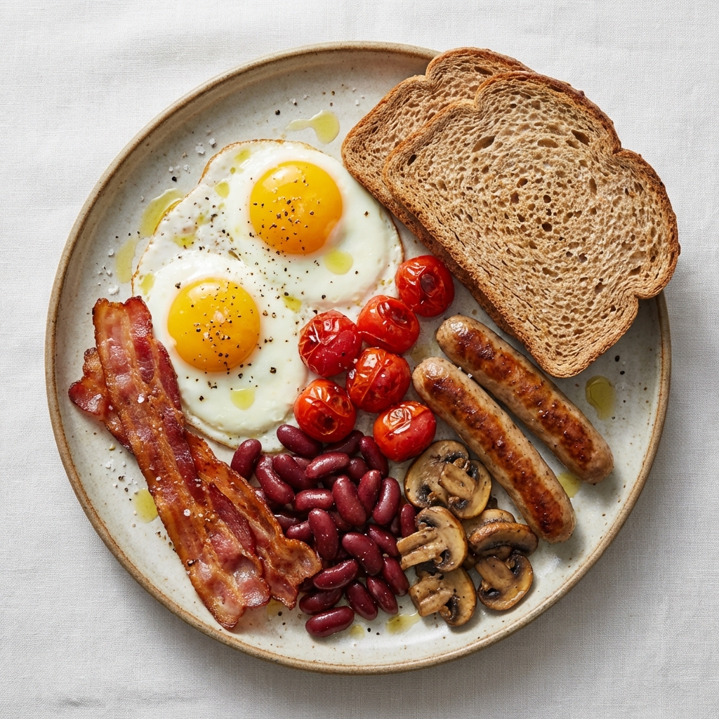 Jajka, Bekon, Kiełbasa i Fasola: Śniadanie