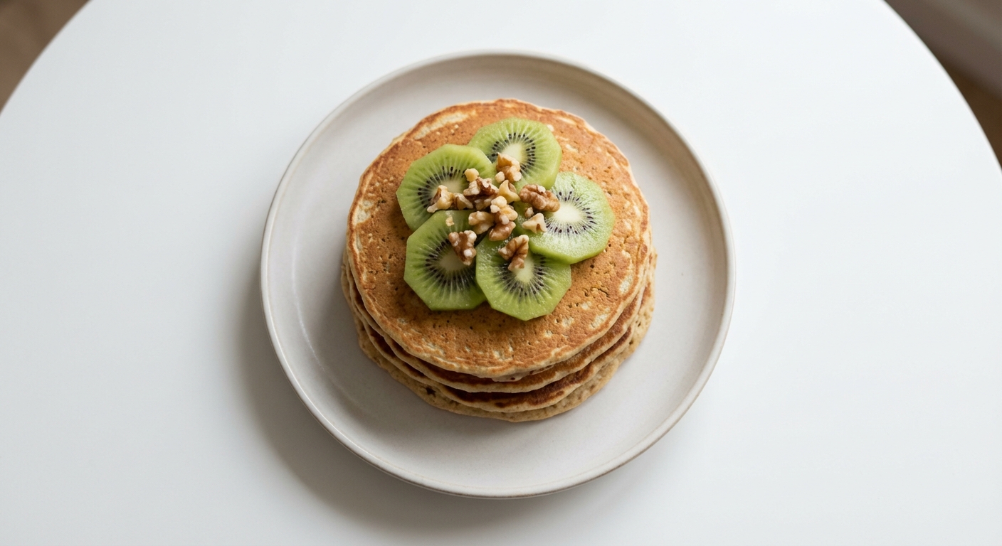 Migdałowe Pancakes z Kiwi i Orzechami